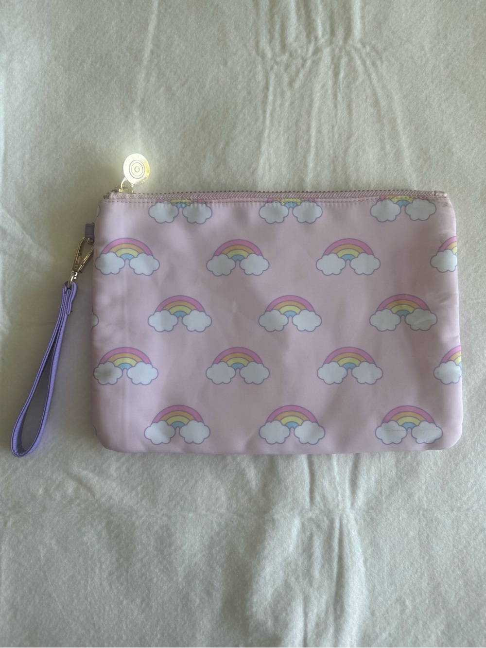 Stoney Clover Lane x Target Rainbow Print Flat Pouch Wristlet Pink Purple